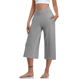 Summer Sports Pants Women'S Elastic High Waisted Casual Pants 3/4 Long Pants Solid Color Slim Fit Capris Yoga Pants Jogging Pant
