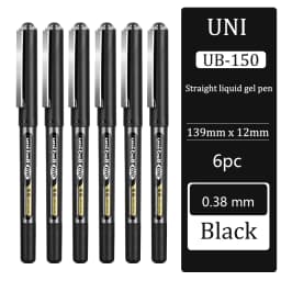 Uni Ball Gel Ink Pen Straight Liquid Ballpoint Pens Set UB-150 0.5/0.38mm Black Blue Red Ink Office School Stationery Suppplies