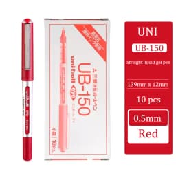 Uni Ball Gel Ink Pen Straight Liquid Ballpoint Pens Set UB-150 0.5/0.38mm Black Blue Red Ink Office School Stationery Suppplies