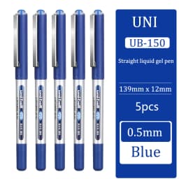 Uni Ball Gel Ink Pen Straight Liquid Ballpoint Pens Set UB-150 0.5/0.38mm Black Blue Red Ink Office School Stationery Suppplies