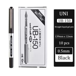 Uni Ball Gel Ink Pen Straight Liquid Ballpoint Pens Set UB-150 0.5/0.38mm Black Blue Red Ink Office School Stationery Suppplies