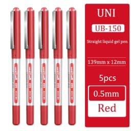 Uni Ball Gel Ink Pen Straight Liquid Ballpoint Pens Set UB-150 0.5/0.38mm Black Blue Red Ink Office School Stationery Suppplies