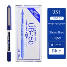 Uni Ball Gel Ink Pen Straight Liquid Ballpoint Pens Set UB-150 0.5/0.38mm Black Blue Red Ink Office School Stationery Suppplies