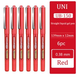 Uni Ball Gel Ink Pen Straight Liquid Ballpoint Pens Set UB-150 0.5/0.38mm Black Blue Red Ink Office School Stationery Suppplies