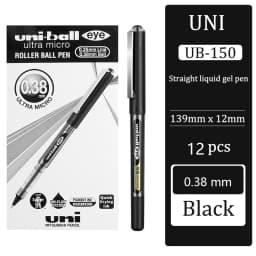 Uni Ball Gel Ink Pen Straight Liquid Ballpoint Pens Set UB-150 0.5/0.38mm Black Blue Red Ink Office School Stationery Suppplies