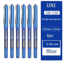 Uni Ball Gel Ink Pen Straight Liquid Ballpoint Pens Set UB-150 0.5/0.38mm Black Blue Red Ink Office School Stationery Suppplies