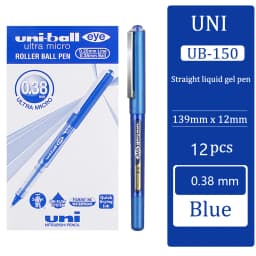 Uni Ball Gel Ink Pen Straight Liquid Ballpoint Pens Set UB-150 0.5/0.38mm Black Blue Red Ink Office School Stationery Suppplies