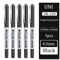Uni Ball Gel Ink Pen Straight Liquid Ballpoint Pens Set UB-150 0.5/0.38mm Black Blue Red Ink Office School Stationery Suppplies
