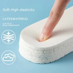 Latex Insoles for Shoes Soft Shoe Pads for Plantar Fasciitis Memory Foam Templates Pad Woman Man Step in The Shit Insole Instert