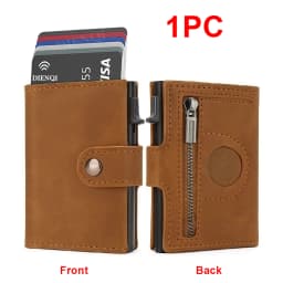 Rfid Credit Card Holder Men Wallets Luxury Thin Slim Cardholder Wallets for Airtag Air Tag Tracker Minimalist Fathers Day Choice