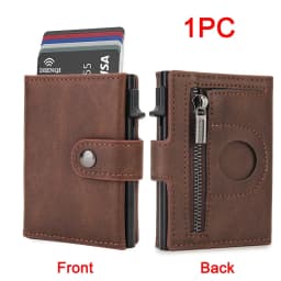 Rfid Credit Card Holder Men Wallets Luxury Thin Slim Cardholder Wallets for Airtag Air Tag Tracker Minimalist Fathers Day Choice
