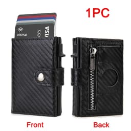 Rfid Credit Card Holder Men Wallets Luxury Thin Slim Cardholder Wallets for Airtag Air Tag Tracker Minimalist Fathers Day Choice