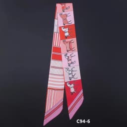 2024 New Spring Fashion War Horse Women's Twill Simulation Silk Binding Bag Handle Silk Ribbon Hair Ribbon Sibbon Small Scarf