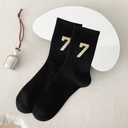 1977 Unisex Male Cotton 7 Number Socks Spring Fashion Comfort Sports Sock Solid Color Casual Women SocksNew