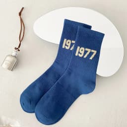 1977 Unisex Male Cotton 7 Number Socks Spring Fashion Comfort Sports Sock Solid Color Casual Women SocksNew