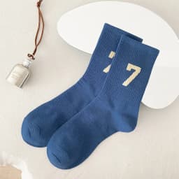 1977 Unisex Male Cotton 7 Number Socks Spring Fashion Comfort Sports Sock Solid Color Casual Women SocksNew