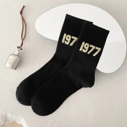 1977 Unisex Male Cotton 7 Number Socks Spring Fashion Comfort Sports Sock Solid Color Casual Women SocksNew
