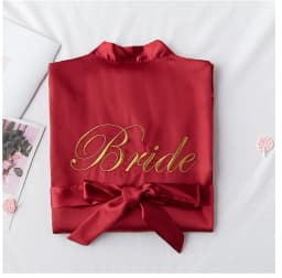 Bride To Be Team Bride Satin-Silk Robe Wedding Bridesmaid Robes Women Bridal Shower Bachelorette Party Gift Wedding Decor
