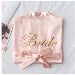 Bride To Be Team Bride Satin-Silk Robe Wedding Bridesmaid Robes Women Bridal Shower Bachelorette Party Gift Wedding Decor