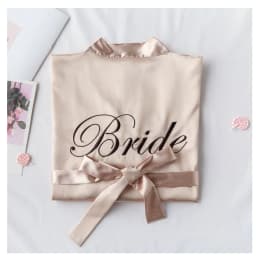 Bride To Be Team Bride Satin-Silk Robe Wedding Bridesmaid Robes Women Bridal Shower Bachelorette Party Gift Wedding Decor