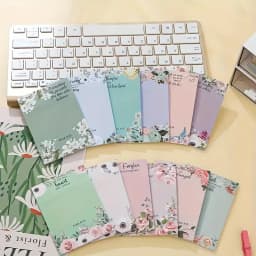 Inspirational Bible Text Self-Adhesive Notes, 30 Pieces, Retro Flower Christian Notes, Faith Inspirational Notepad, Perfect Gift for Christian (Random Color)