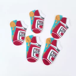 1 /3/5 Pairs Novelty Unisex French Fry & Ketchup Short Socks Suit In Spring Summer For Daily