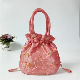 Embroidery Ethnic Style Sanitary Napkin Bag Jewerly Packing Bag Hanfu Drawstrings Bags Small Storage Bags Women Flower Handbags