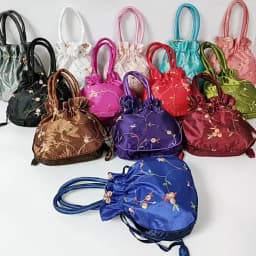 Embroidery Ethnic Style Sanitary Napkin Bag Jewerly Packing Bag Hanfu Drawstrings Bags Small Storage Bags Women Flower Handbags
