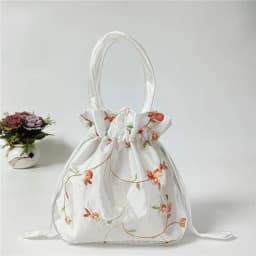 Embroidery Ethnic Style Sanitary Napkin Bag Jewerly Packing Bag Hanfu Drawstrings Bags Small Storage Bags Women Flower Handbags