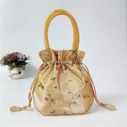 Embroidery Ethnic Style Sanitary Napkin Bag Jewerly Packing Bag Hanfu Drawstrings Bags Small Storage Bags Women Flower Handbags