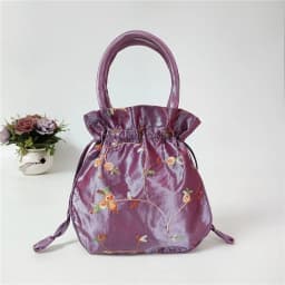Embroidery Ethnic Style Sanitary Napkin Bag Jewerly Packing Bag Hanfu Drawstrings Bags Small Storage Bags Women Flower Handbags
