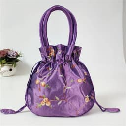 Embroidery Ethnic Style Sanitary Napkin Bag Jewerly Packing Bag Hanfu Drawstrings Bags Small Storage Bags Women Flower Handbags