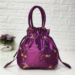 Embroidery Ethnic Style Sanitary Napkin Bag Jewerly Packing Bag Hanfu Drawstrings Bags Small Storage Bags Women Flower Handbags