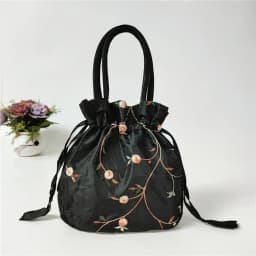 Embroidery Ethnic Style Sanitary Napkin Bag Jewerly Packing Bag Hanfu Drawstrings Bags Small Storage Bags Women Flower Handbags