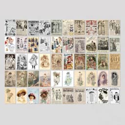 100pcs/book Dual-material Material Book Retro Memoir Series Mini 50 Pieces Non-repeatable Tear-off Handbook Decorative Paper