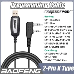 Baofeng USB Programming Cable UV-21 18Pro 17Plus V2 Quansheng UVK5 UVK6 TG-UV2 Programming Cable CD Software Radio Accessories