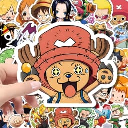 55pcs One Piece Cute Cartoon Stickers DIY Skateboard Phone Case Laptop Motorcycle Waterproof Cool Anime Sticker Decals Toy