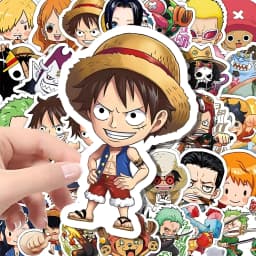 55pcs One Piece Cute Cartoon Stickers DIY Skateboard Phone Case Laptop Motorcycle Waterproof Cool Anime Sticker Decals Toy