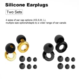 Quiet Ear Plugs for Noise Reduction – Super Soft, Reusable Hearing Protection for Sleep,Swim, Work 8 Ear Tips in XS/S/M/L