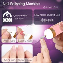 YIKOOLIN 5 in 1 Electric Nail Polish Drill Machine USB Charge Portable Manicure Set Exfoliation and Polishing for Nail Salon