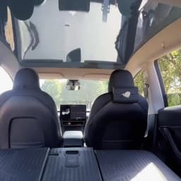 2PCS For Tesla Model 3/Y/3 Highland/Y Juniper Ice Cloth Buckle Shades for Glass Roof Front & Rear Sunroof Skylight Sunshade