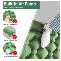 Outdoor Camping Inflatable Mattress Sleeping Pad With Pillows Ultralight Air Mat Built In Inflator Pump Hiking