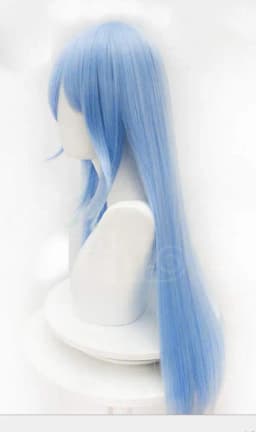 Mens Anime Rimuru Tempest Cosplay Wig Long Hair Halloween Party Light Blue Wigs Synthetic Hair