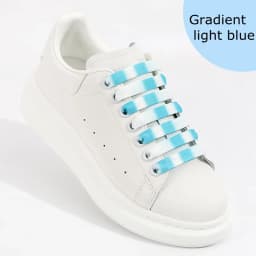1.2cm width Flat Shoelaces Rainbow Shoelace MCQ Classic Casual White Shoes Laces Unisex Precision Weaving 100CM/120CM/140CM