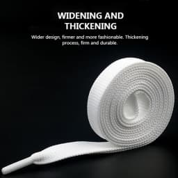 1.2cm width Flat Shoelaces Rainbow Shoelace MCQ Classic Casual White Shoes Laces Unisex Precision Weaving 100CM/120CM/140CM