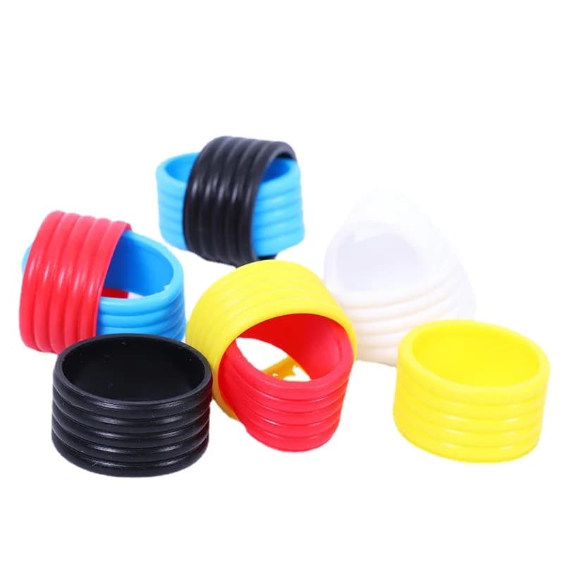 10PCS Silicone Tennis Racquet Grip Rings Racket Bands Non Slip Racket Rubber Bands for Badminton Squash Baseball Bat Handle