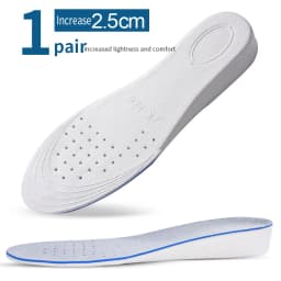 1 Pair EVA Material Invisible Height Increase Insoles For Shoes Breathable Shock Absorption Comfortable For Women Men