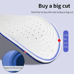 1 Pair EVA Material Invisible Height Increase Insoles For Shoes Breathable Shock Absorption Comfortable For Women Men