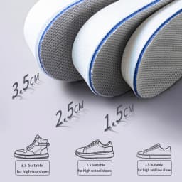 1 Pair EVA Material Invisible Height Increase Insoles For Shoes Breathable Shock Absorption Comfortable For Women Men