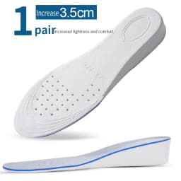 1 Pair EVA Material Invisible Height Increase Insoles For Shoes Breathable Shock Absorption Comfortable For Women Men